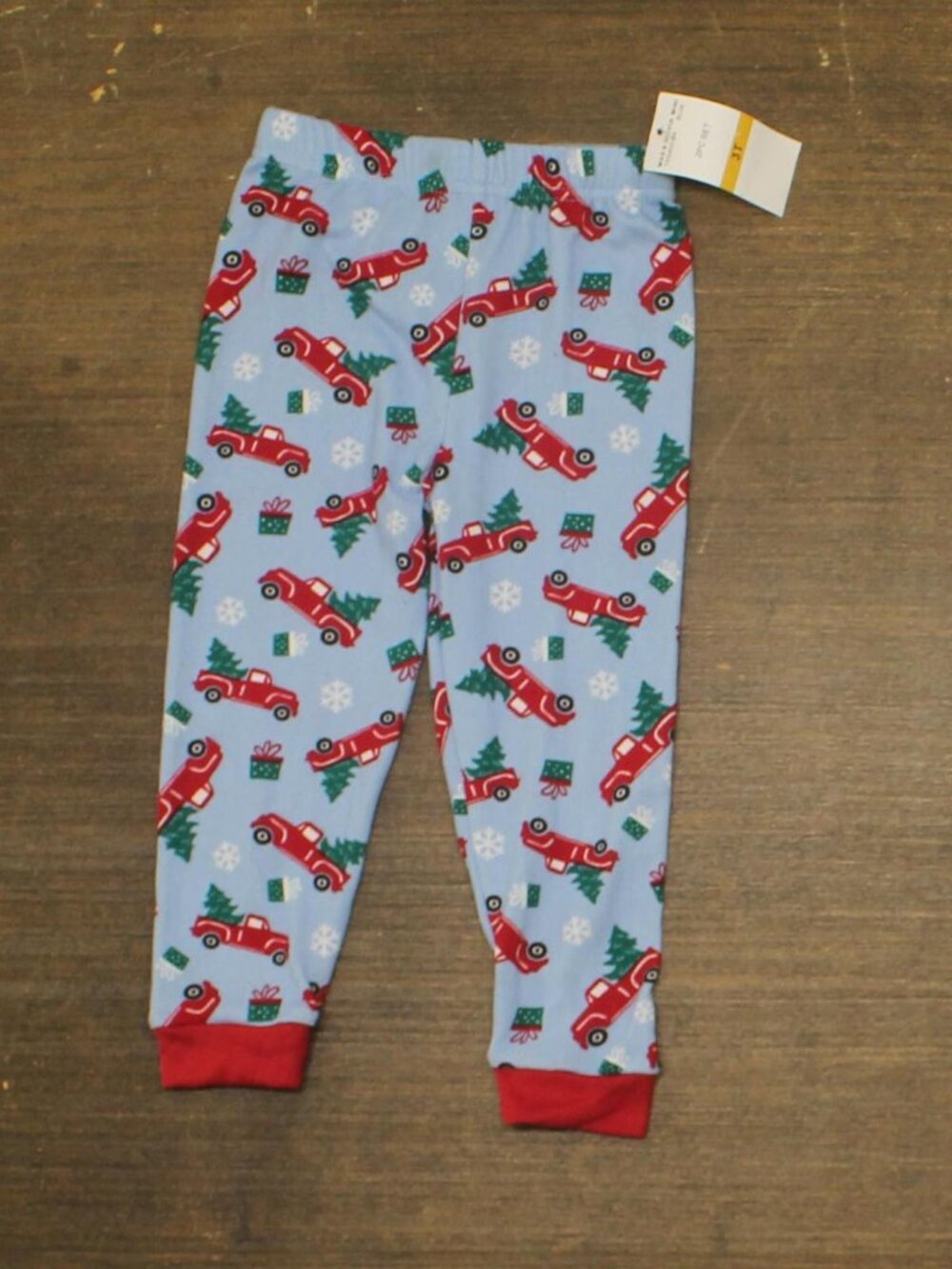 Max & Olivia Toddler Boys Christmas Trucks Pajama Pants Blue Multi 3T